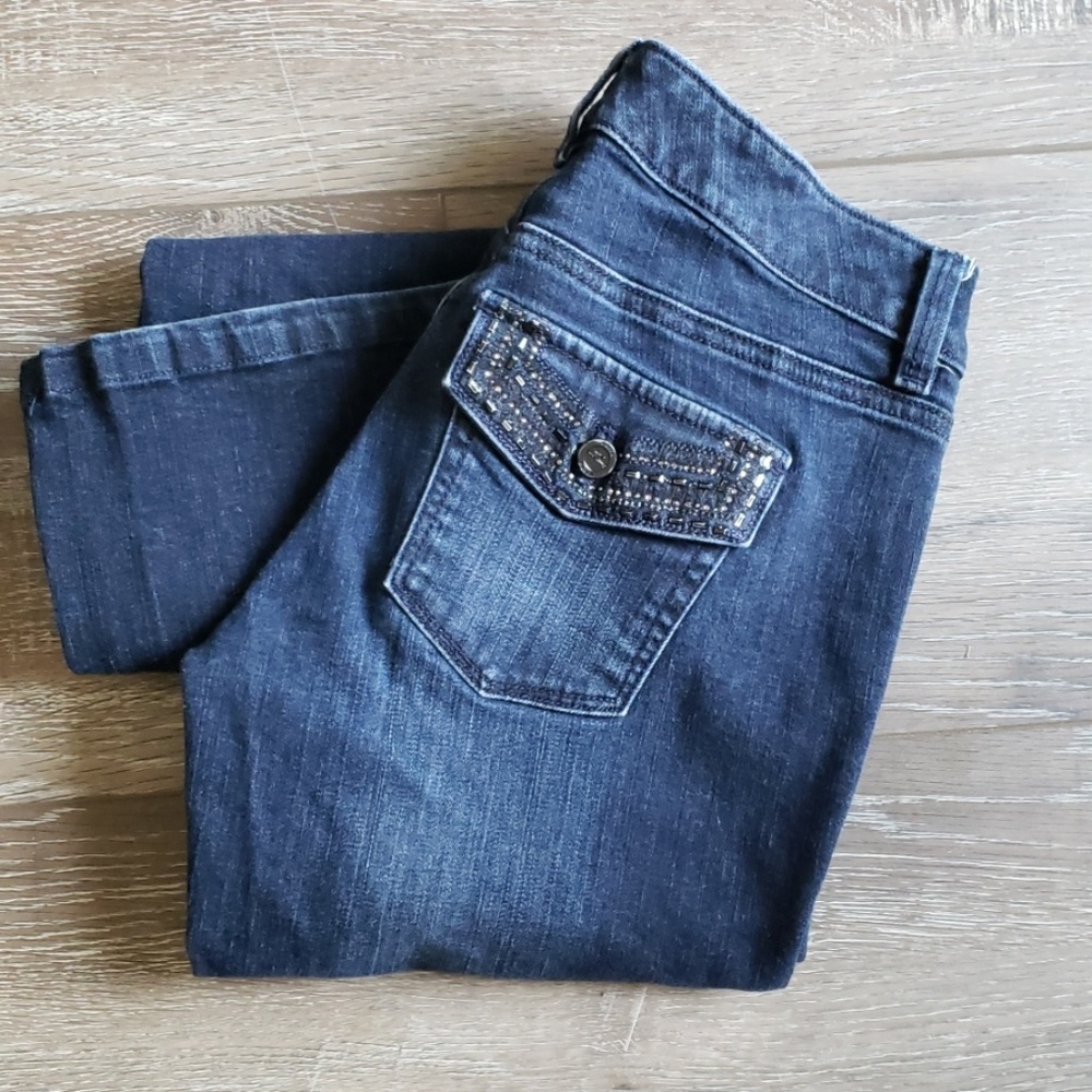 White House/Black Market Bootcut Jean's bling